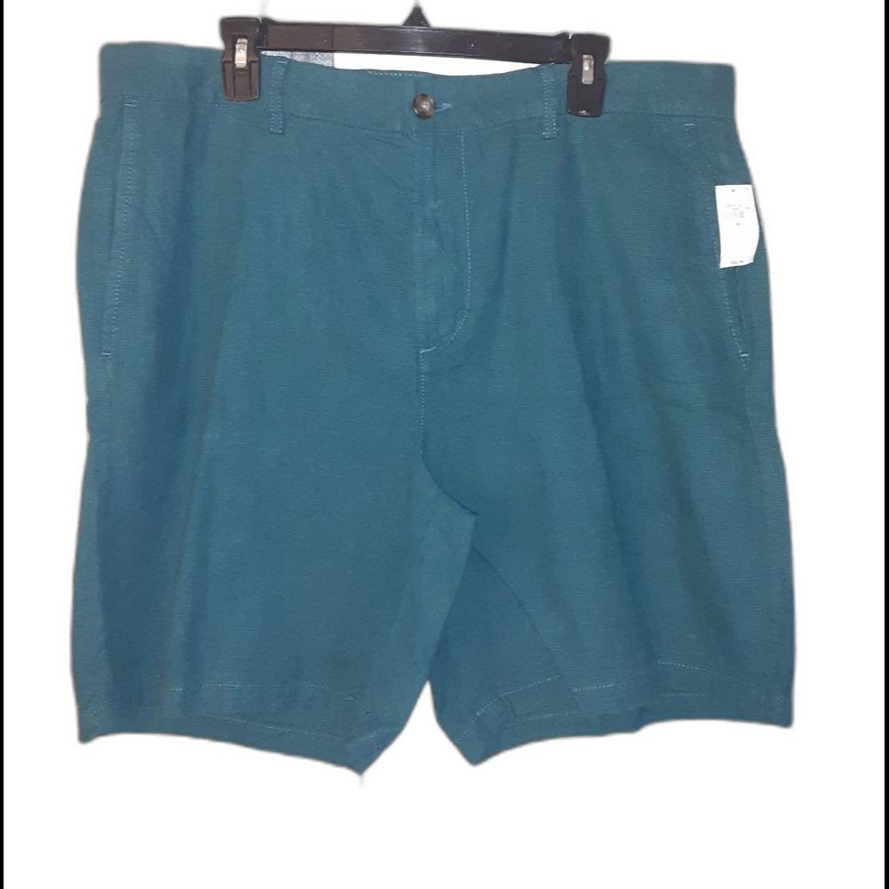 Old Navy Green Slim Fit Linen Blend Size 38 Shorts NWT